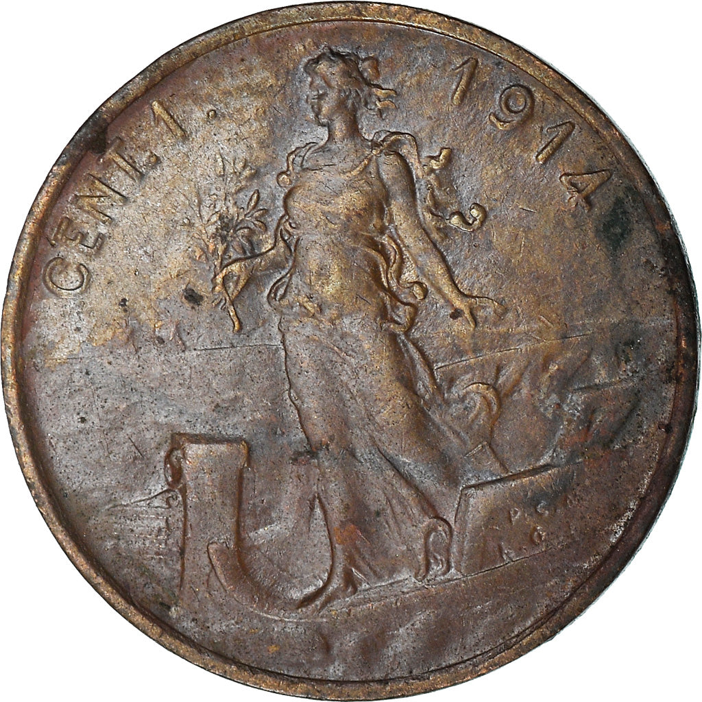 Monnaie, Italie, Centesimo, 1914, TTB, Cuivre, KM:40