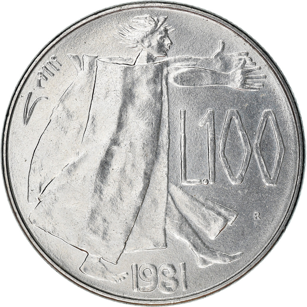 Moneta, San Marino, 100 Lire, 1981, Rome, BB, Acciaio, KM:122