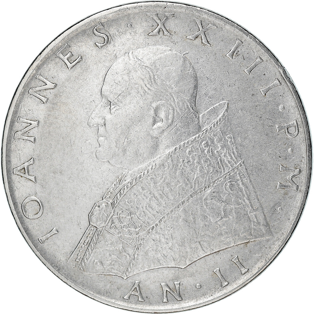 Coin, VATICAN CITY, John XXIII, 100 Lire, 1960, Roma, EF(40-45), Stainless