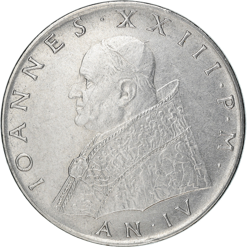 Münze, Vatikanstadt, John XXIII, 100 Lire, 1962, SS, Stainless Steel, KM:73