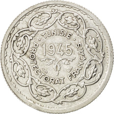 Moneta, Tunisia, Muhammad al-Amin Bey, 10 Francs, 1945, Paris, BB+, Argento