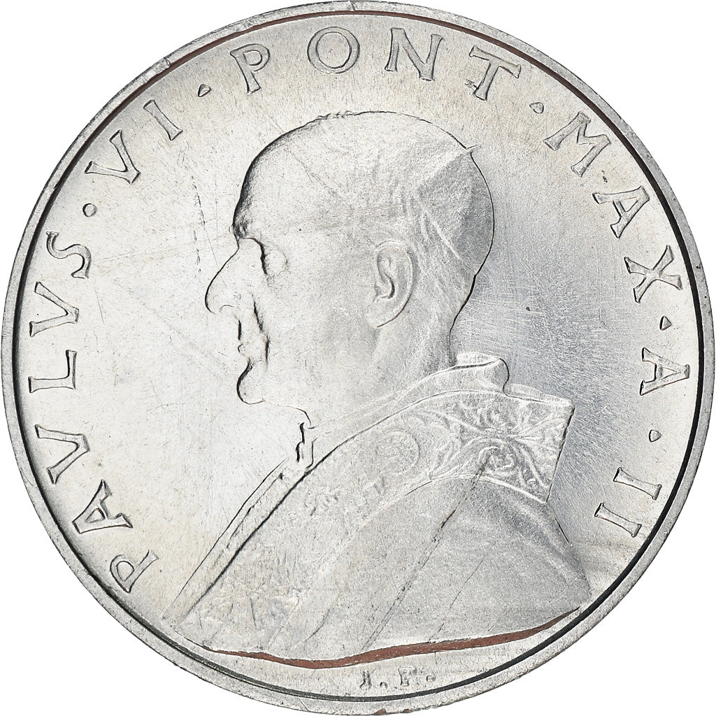 Moneda, CIUDAD DEL VATICANO, Paul VI, 10 Lire, 1964, EBC, Aluminio, KM:79.2