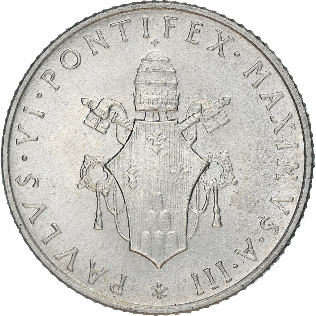 Coin, VATICAN CITY, Paul VI, 2 Lire, 1965, MS(63), Aluminum, KM:77.2