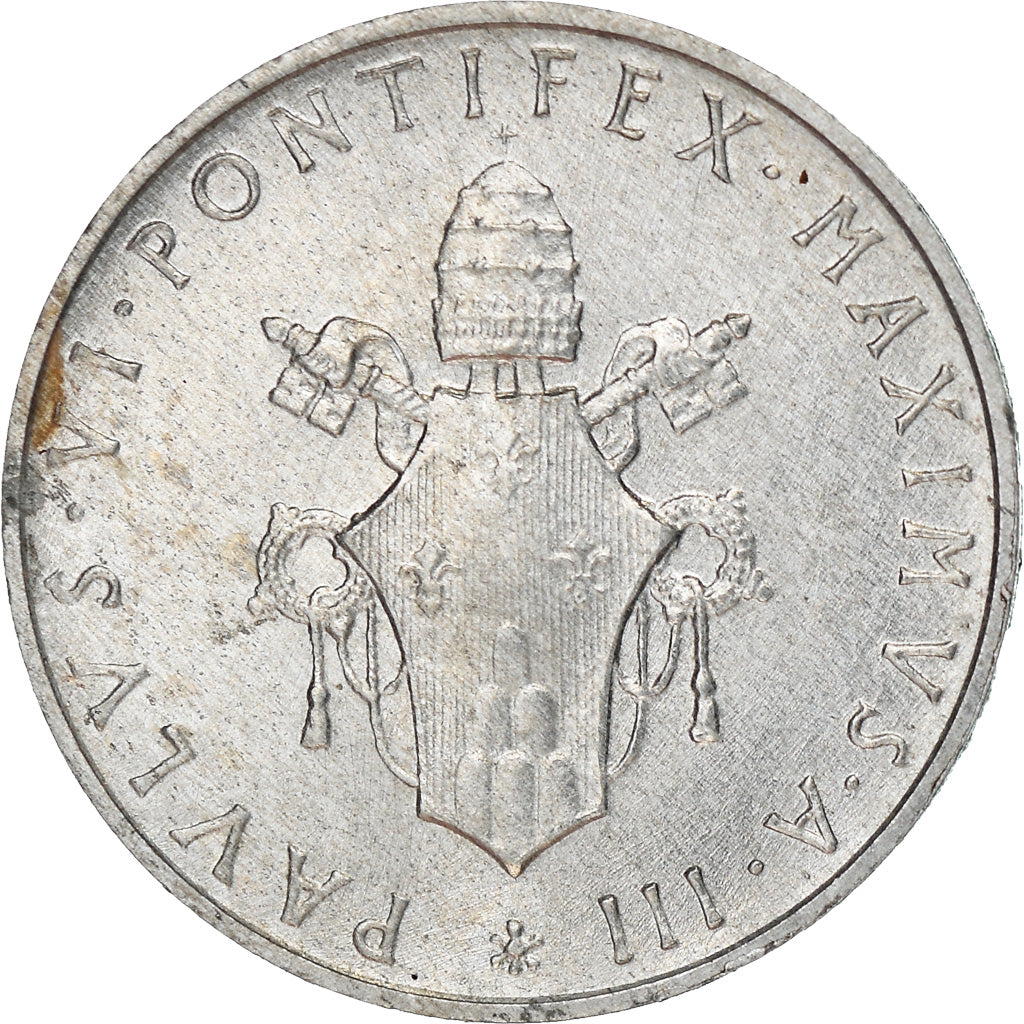 Moneda, CIUDAD DEL VATICANO, Paul VI, Lira, 1965, MBC, Aluminio, KM:76.2