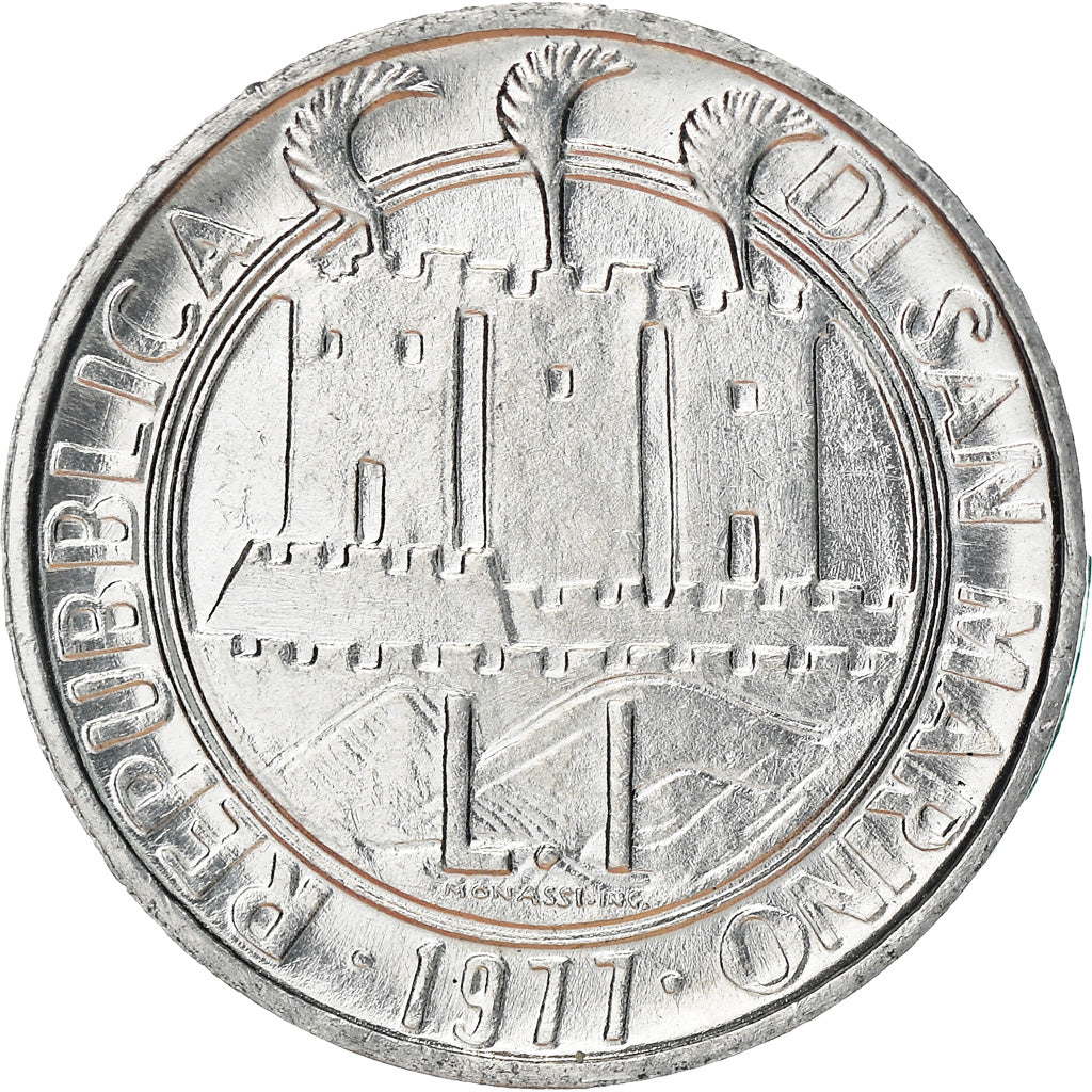 Moneta, San Marino, Lira, 1977, SPL, Alluminio, KM:63