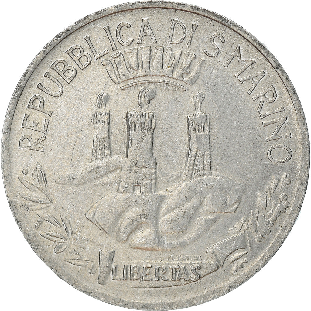 Coin, San Marino, Lira, 1982, Rome, EF(40-45), Aluminum, KM:131
