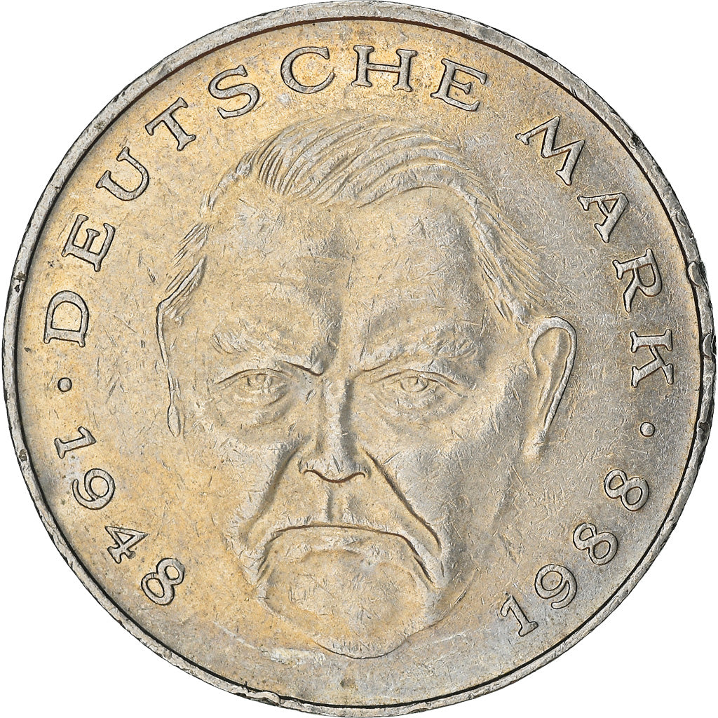 Moneta, GERMANIA - REPUBBLICA FEDERALE, 2 Mark, 1994, Stuttgart, BB, Nichel