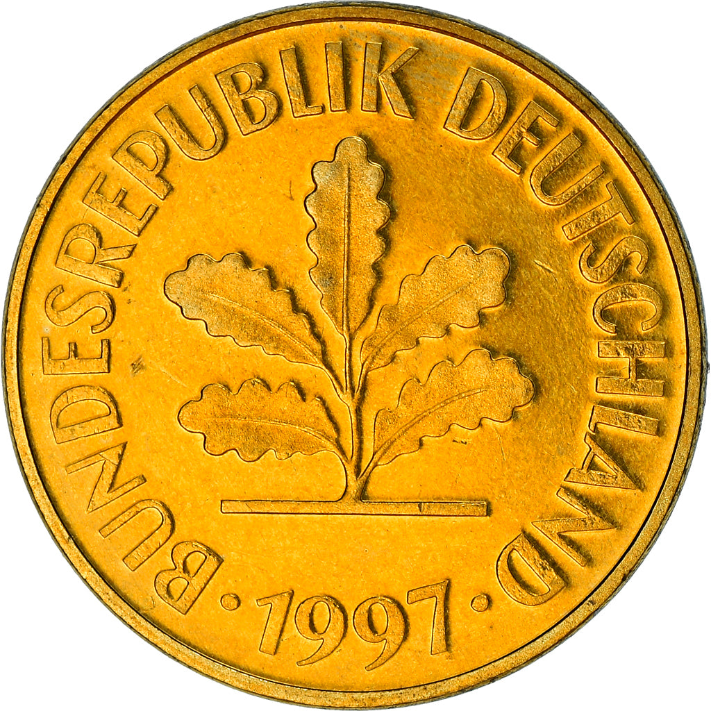 Coin, GERMANY - FEDERAL REPUBLIC, 5 Pfennig, 1997, Berlin, BE, MS(63), Brass