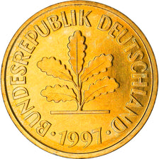 Moneta, GERMANIA - REPUBBLICA FEDERALE, 5 Pfennig, 1997, Hambourg, BE, SPL