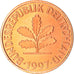 Coin, GERMANY - FEDERAL REPUBLIC, 2 Pfennig, 1997, Karlsruhe, BE, MS(63), Copper