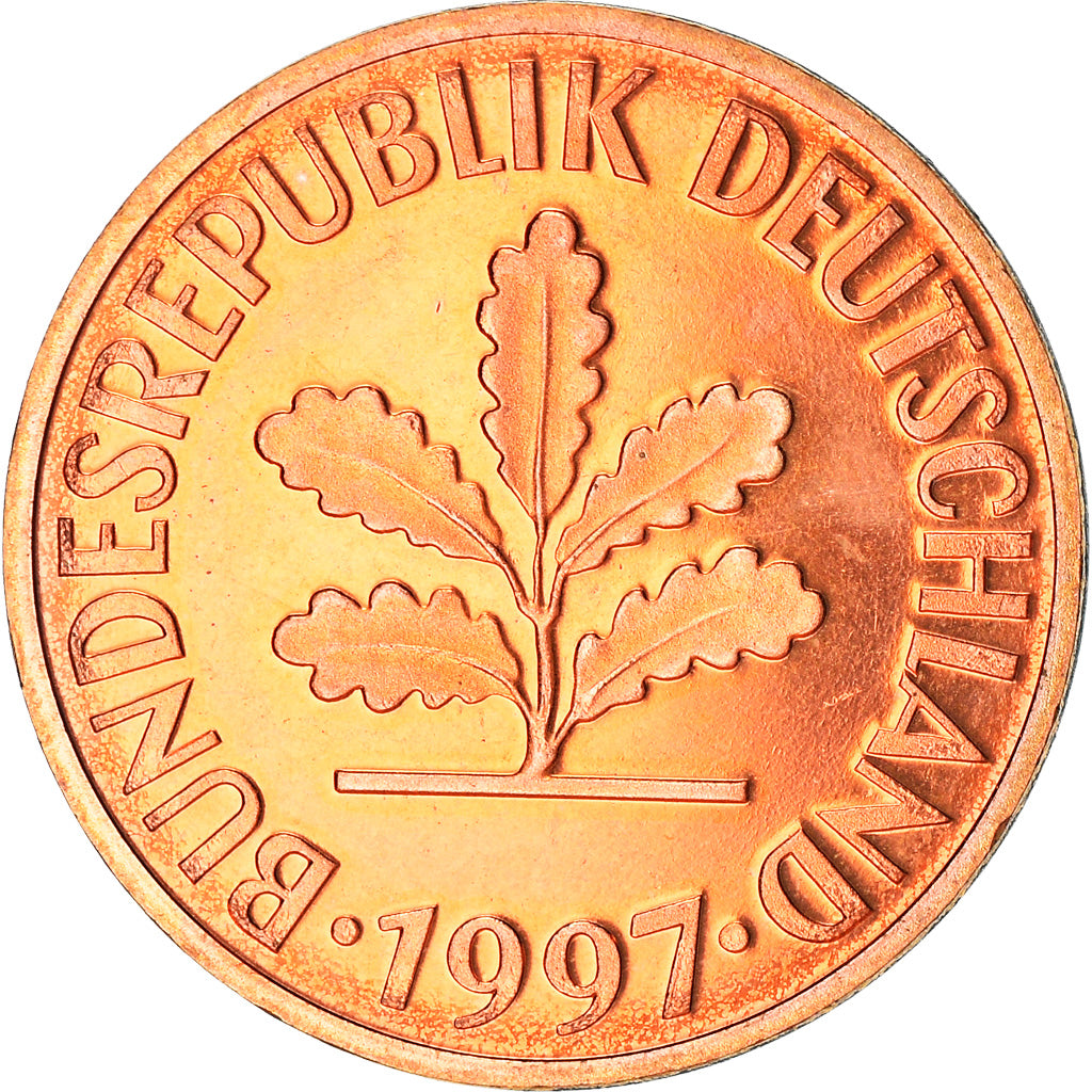 Coin, GERMANY - FEDERAL REPUBLIC, 2 Pfennig, 1997, Berlin, BE, MS(63), Copper