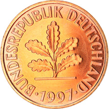 Coin, GERMANY - FEDERAL REPUBLIC, 2 Pfennig, 1997, Munich, BE, MS(63), Copper
