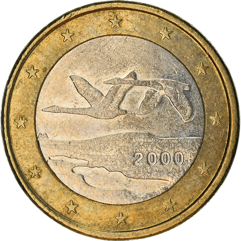 Finlândia, Euro, 2000, Vantaa, VF(20-25), Bimetálico, KM:104