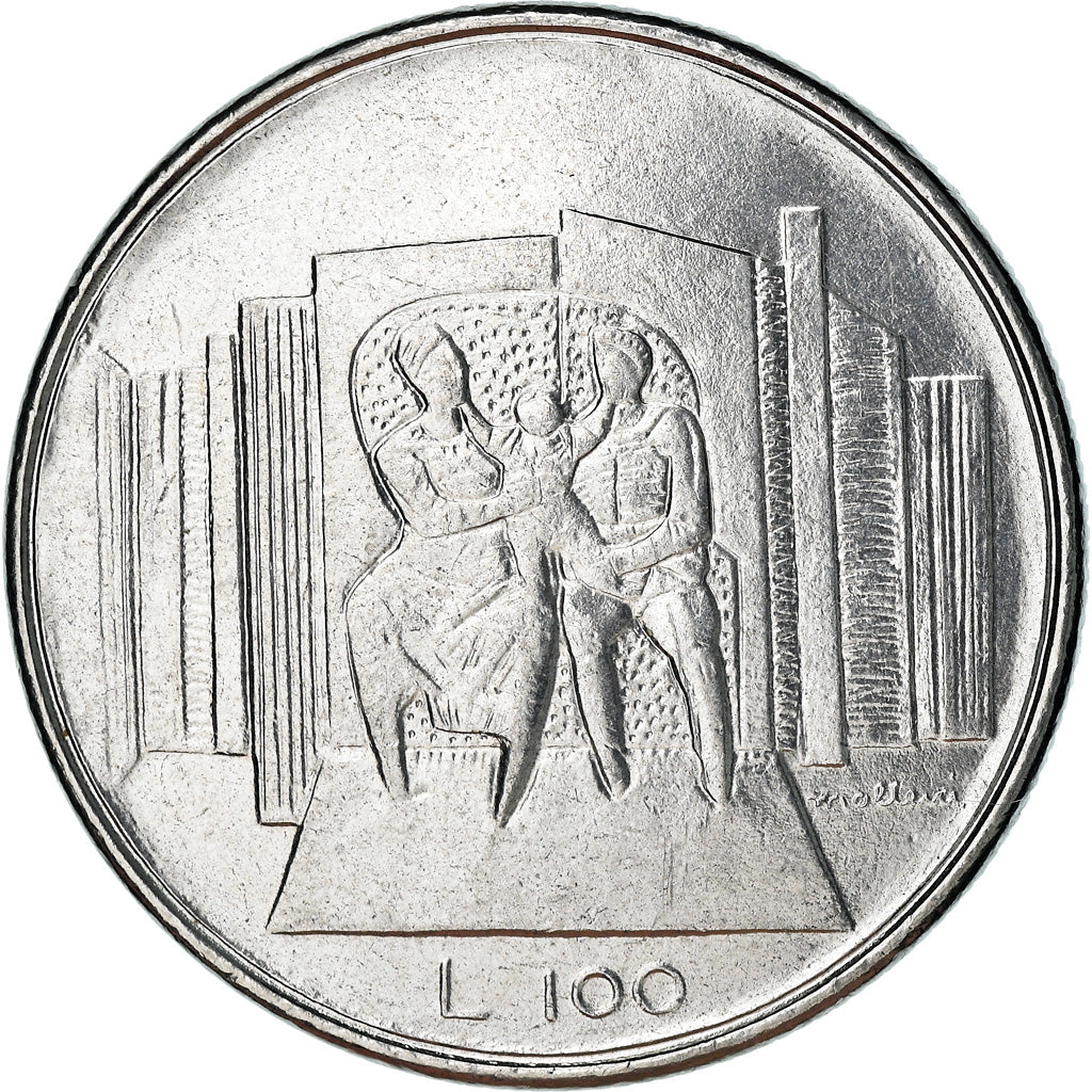 Moneta, San Marino, 100 Lire, 1976, Rome, AU(50-53), Stal, KM:57