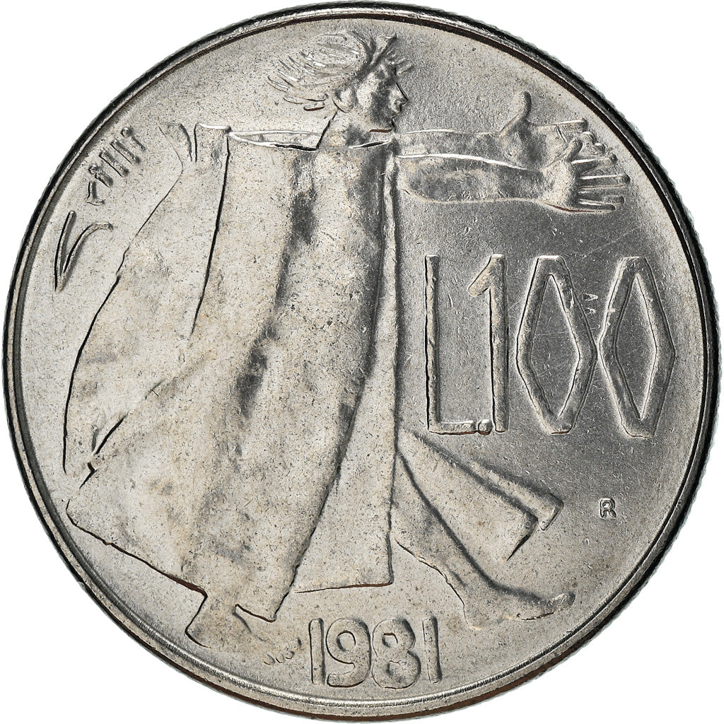 Moneta, San Marino, 100 Lire, 1981, SPL, Acciaio, KM:122