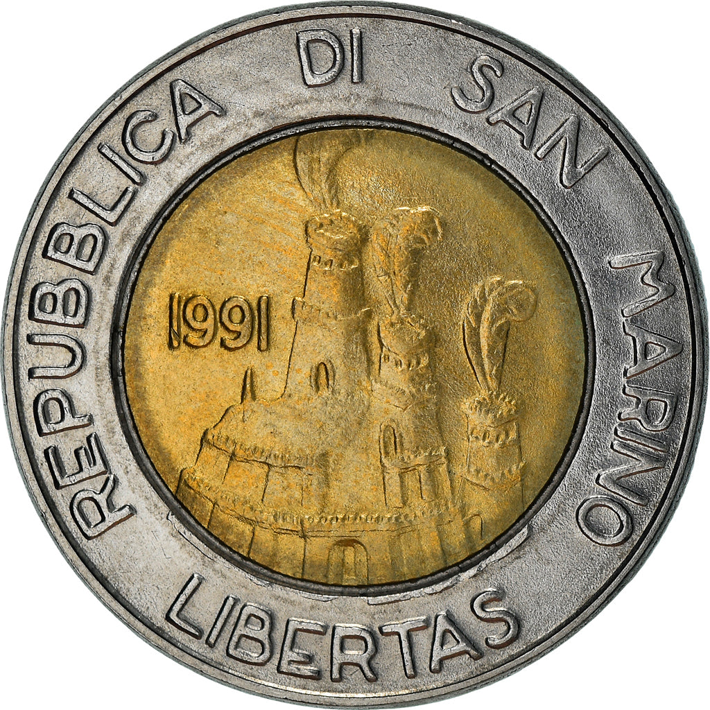 Moneta, San Marino, 500 Lire, 1991, Rome, SPL, Bi-metallico, KM:269