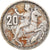 Coin, Greece, Paul I, 20 Drachmai, 1960, VF(30-35), Silver, KM:85
