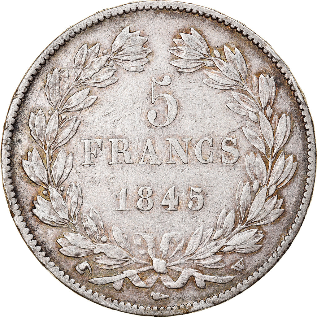 Monnaie, France, Louis-Philippe, 5 Francs, 1845, Lille, TB+, Argent