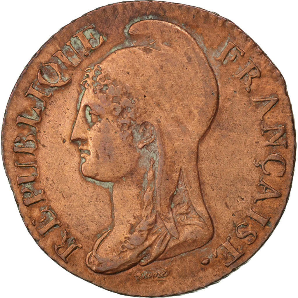 Coin, France, Dupré, 5 Centimes, 1796, Paris, EF(40-45), Bronze, KM:635.1
