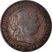 Spain, Isabel II, 2-1/2 Centimos, 1866, Copper, VF(20-25)