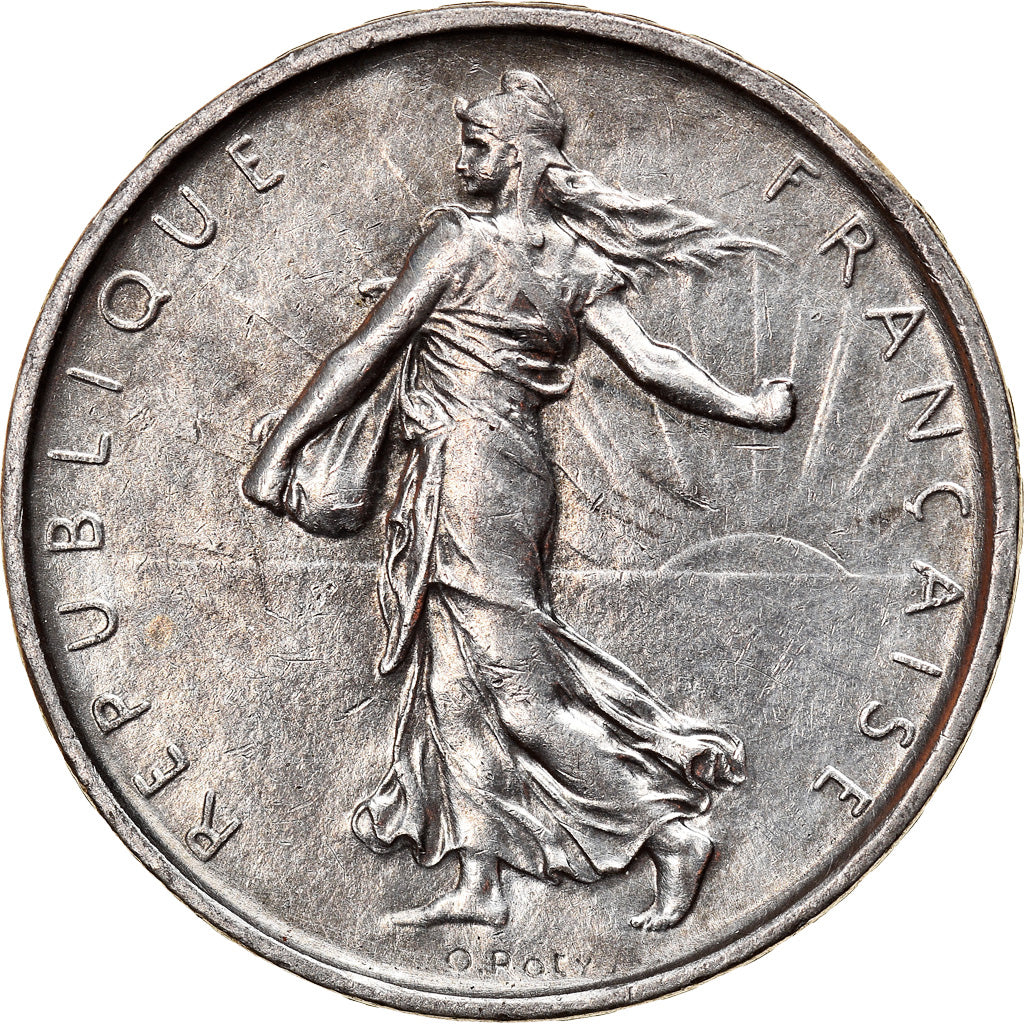 Munten, Frankrijk, Semeuse, 5 Francs, 1967, Paris, ZF+, Zilver, KM:926