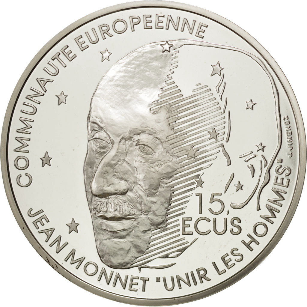 Coin, France, 100 Francs-15 Ecus, 1992, MS(63), Silver, KM:1012