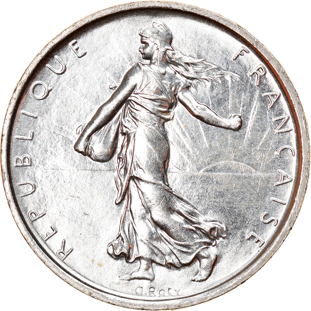 Moneta, Francja, Semeuse, 5 Francs, 1969, Paris, MS(63), Srebro, KM:926