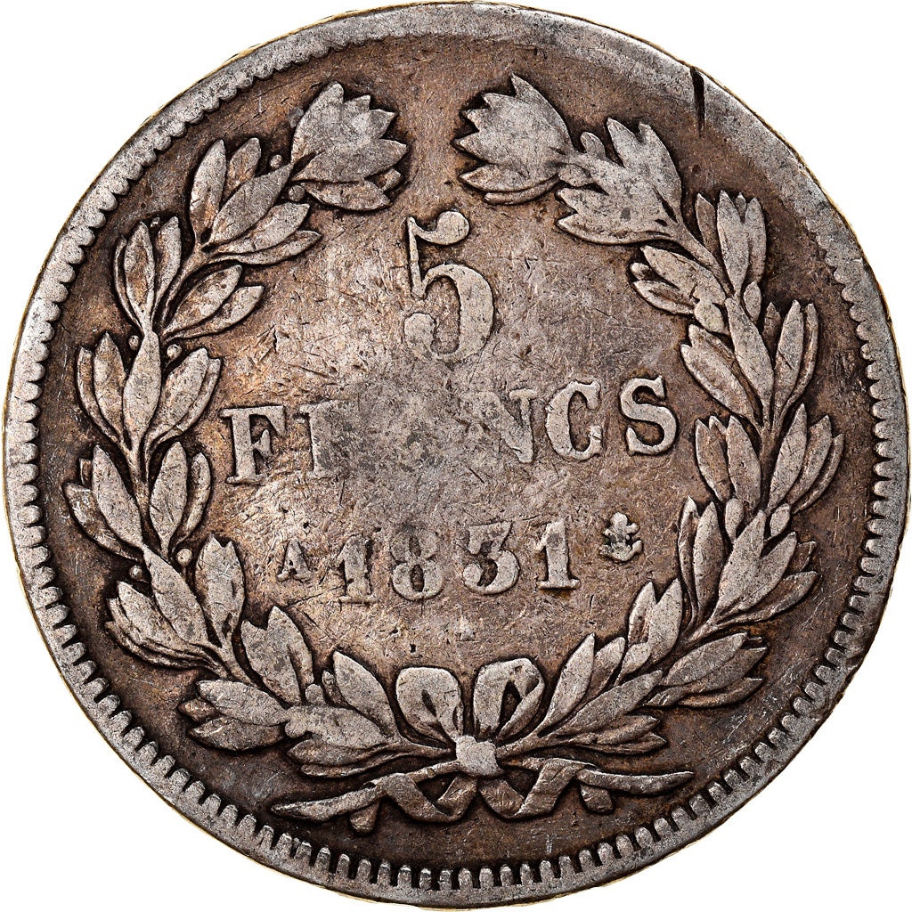 Monnaie, France, Louis-Philippe, 5 Francs, 1831, Paris, TB, Argent