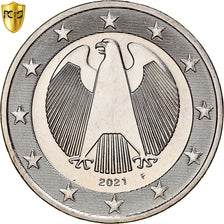 Deutschland, 2 Euro, error monometallic, 2021, Stuttgart, Kupfer-Nickel, PCGS