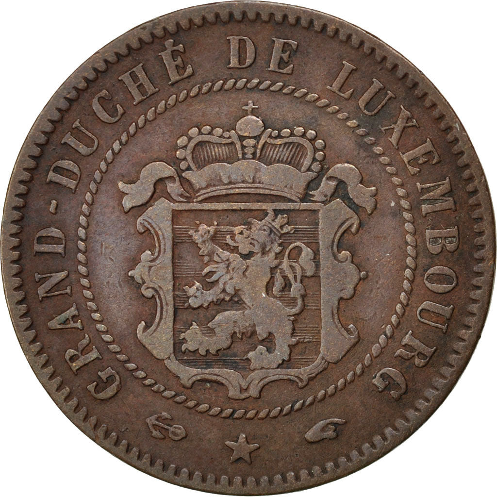 Coin, Luxembourg, William III, 5 Centimes, 1860, Paris, VF(30-35), Bronze