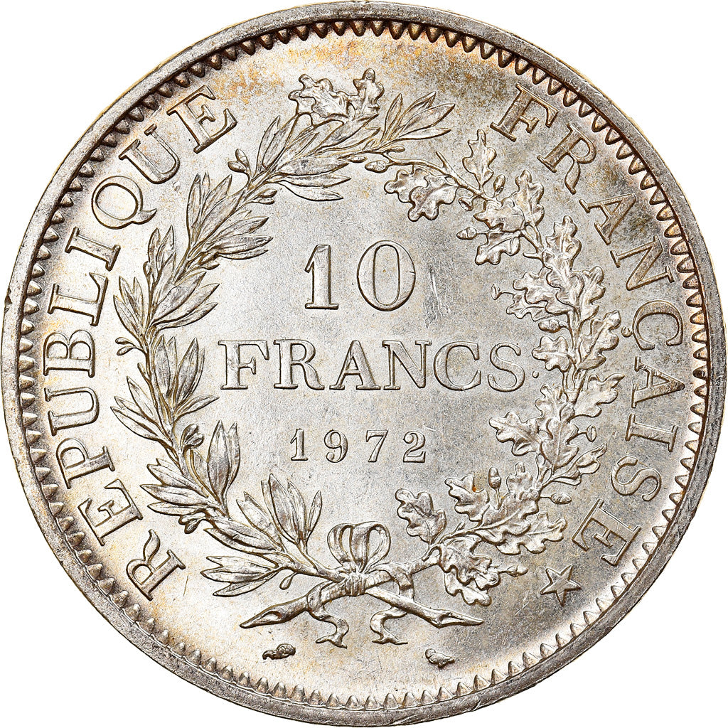 Coin, France, Hercule, 10 Francs, 1972, Paris, MS(63), Silver, KM:932