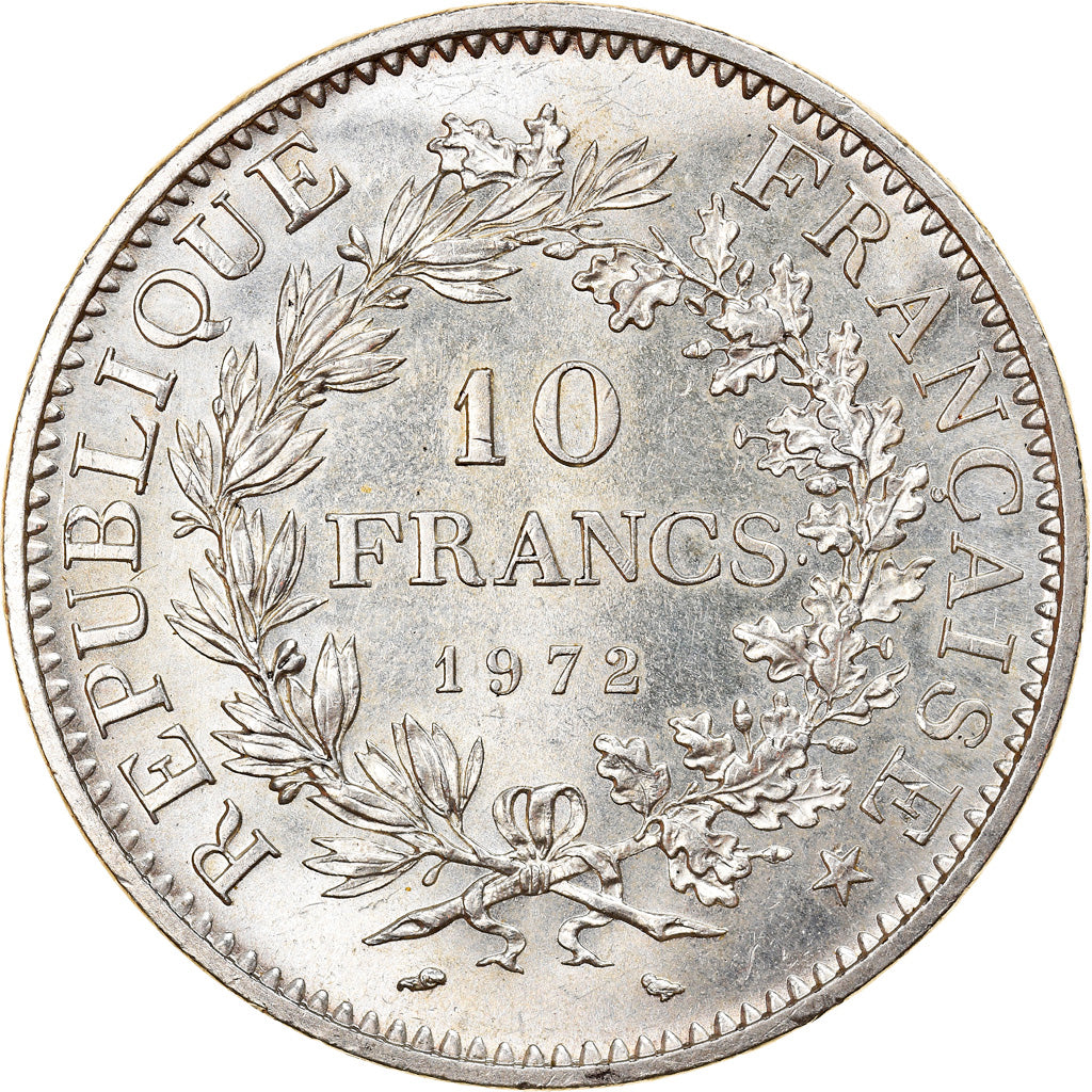 Coin, France, Hercule, 10 Francs, 1972, Paris, MS(63), Silver, KM:932