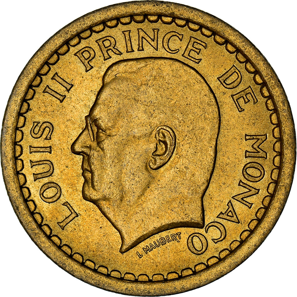 Münze, Monaco, 2 Francs, 1943, Paris, VZ, Cupro-Aluminium, Gadoury:134
