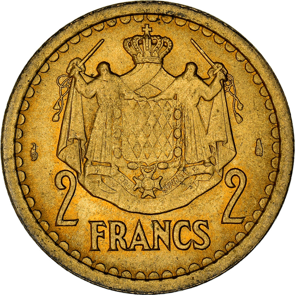 Moneta, Monaco, 2 Francs, 1943, Paris, SPL, Rame-alluminio, Gadoury:134