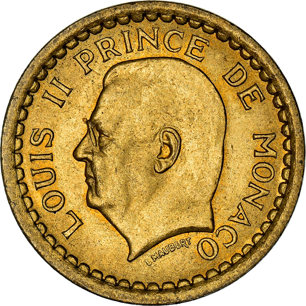 Monnaie, Monaco, Franc, 1943, Paris, SUP, Cupro-Aluminium, Gadoury:MC 132