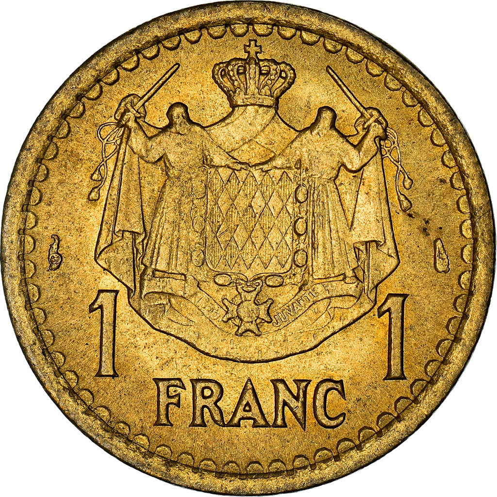 Monnaie, Monaco, Franc, 1943, Paris, SUP, Cupro-Aluminium, Gadoury:MC 132