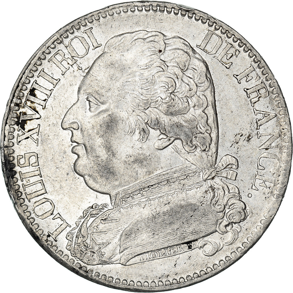 Moneta, Francja, Louis XVIII, Louis XVIII, 5 Francs, 1815/4, Limoges, AU(50-53)