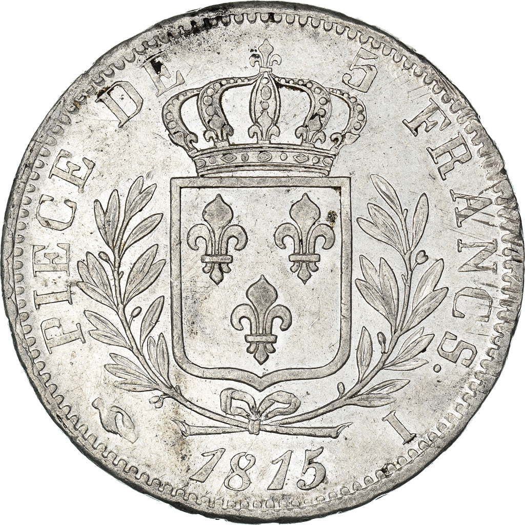 Moneta, Francja, Louis XVIII, Louis XVIII, 5 Francs, 1815/4, Limoges, AU(50-53)