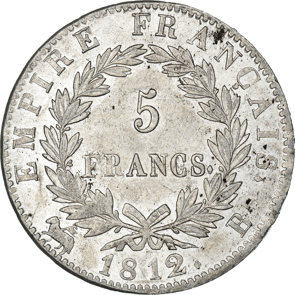 Monnaie, France, Napoléon I, 5 Francs, 1812, Rouen, SUP, Argent, Gadoury:584