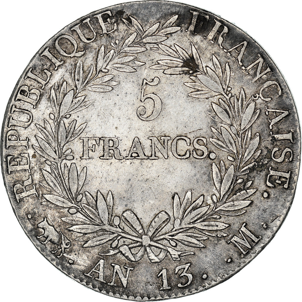 Coin, France, Napoleon I, Napoléon I, 5 Francs, AN 13, Toulouse, AU(50-53)