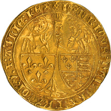 France, Henri VI, Salut d'or, 1423-1453, Auxerre, Or, TTB, Duplessy:443A