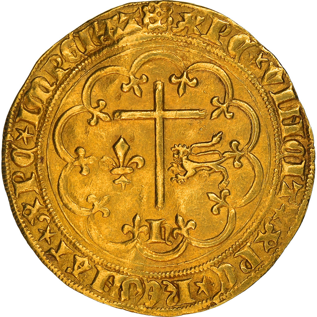 France, Henri VI, Salut d'or, 1423-1453, Auxerre, Or, TTB, Duplessy:443A