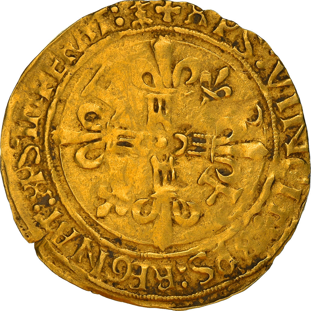 França, François Ier, Écu d'or au soleil, 1519-1540, Poitiers, Dourado