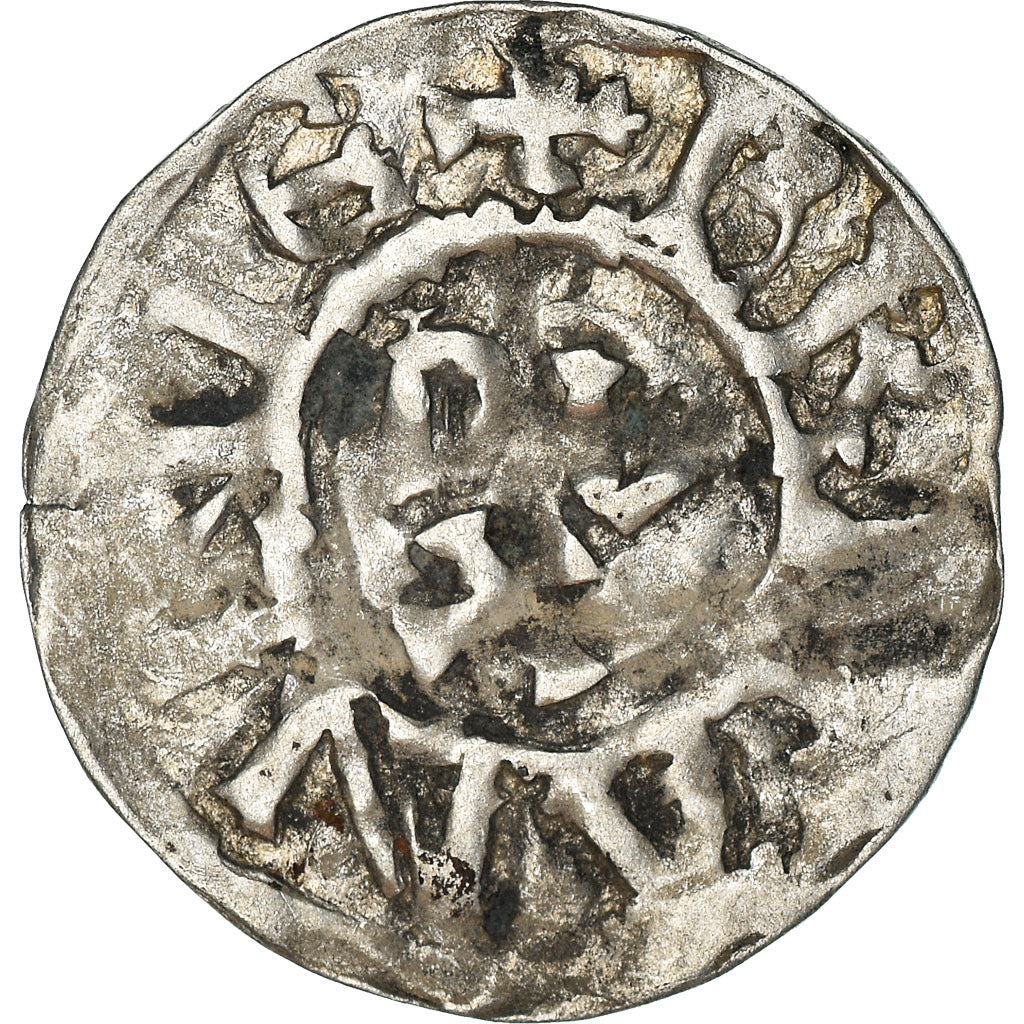 Moeda, França, Conan IV, Denier, XIIth century, Rennes, Rara, EF(40-45)