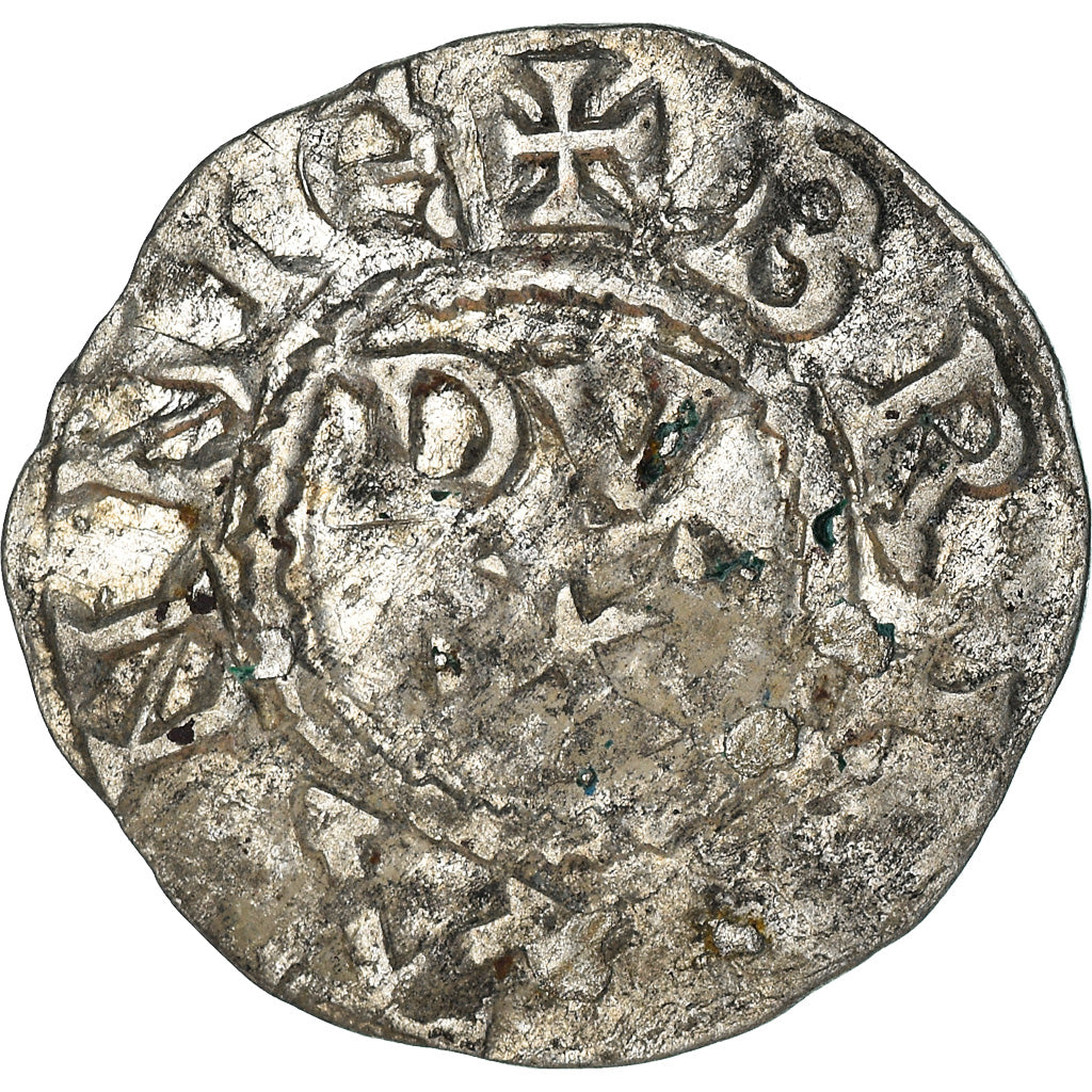 Moeda, França, Conan IV, Denier, XIIth century, Rennes, Rara, AU(50-53)