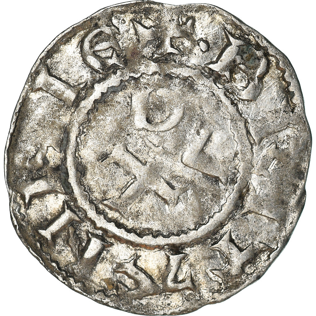 Moeda, França, Conan IV, Denier, XIIth century, Rennes, Rara, AU(50-53)