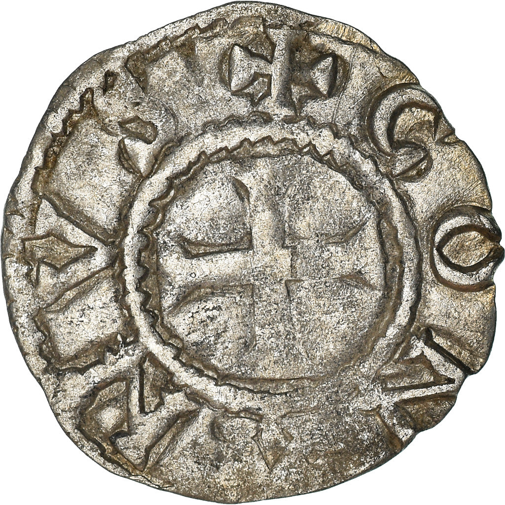 Moneta, Francja, Conan IV, Denier, XIIth century, Rennes, Rzadkie, AU(50-53)