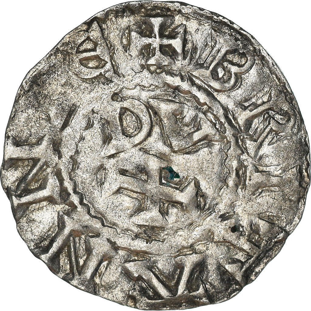 Moeda, França, Conan IV, Denier, XIIth century, Rennes, Rara, AU(50-53)