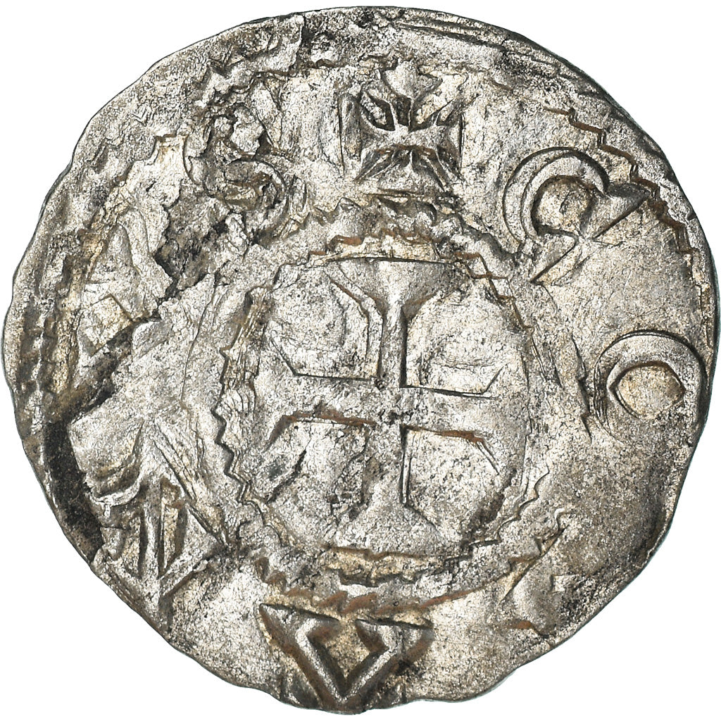 Moeda, França, Conan IV, Denier, XIIth century, Rennes, Rara, AU(50-53)