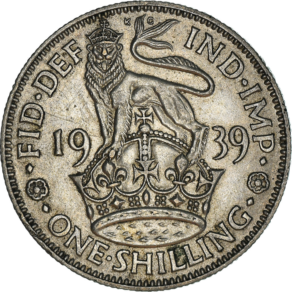 Coin, Great Britain, George VI, Shilling, 1939, AU(50-53), Silver, KM:853